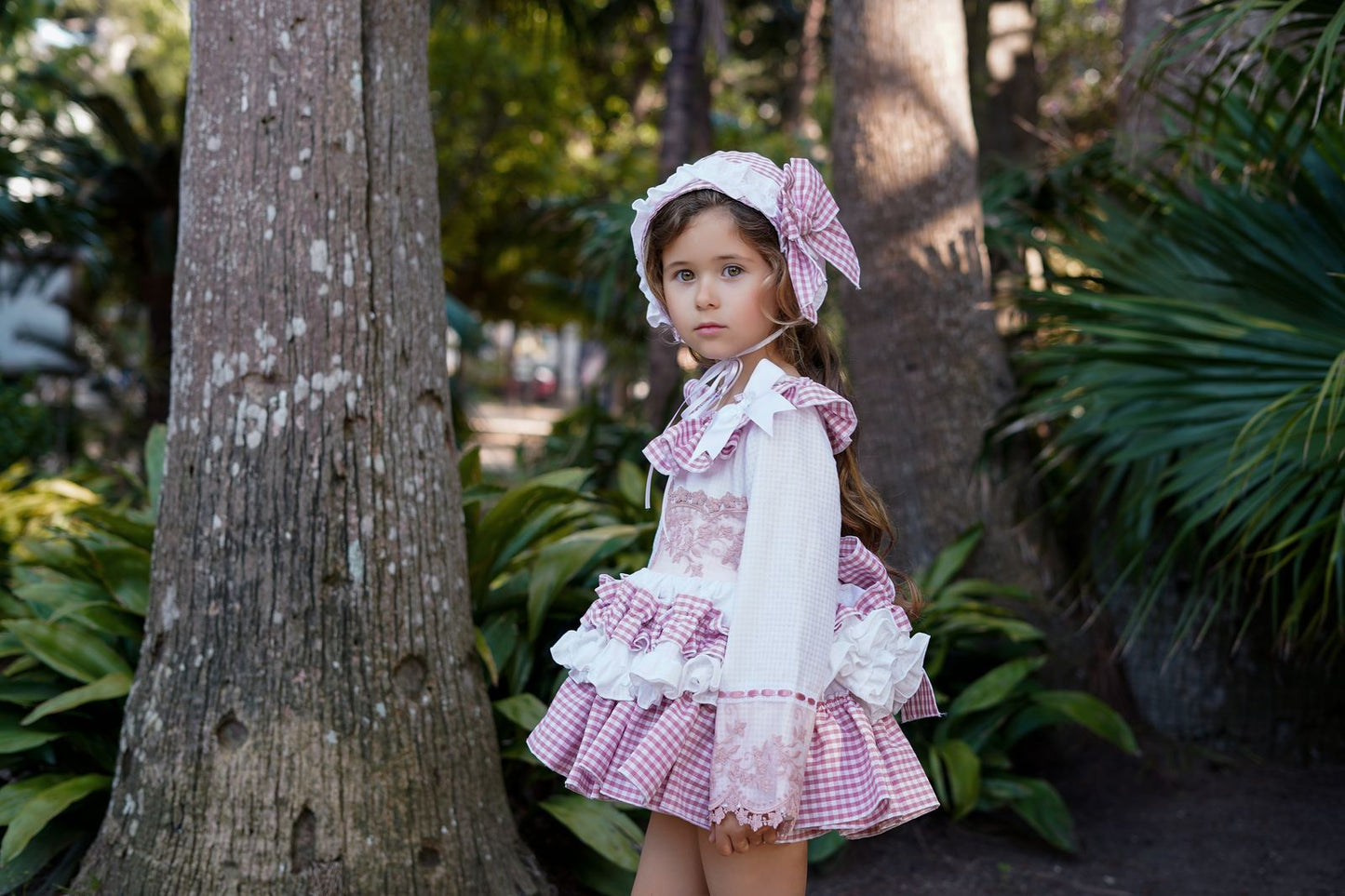pink & lace Dress handmade Spanish Dress set preorder