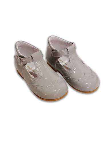 Patent Grey T Bar Hardsole PREORDER