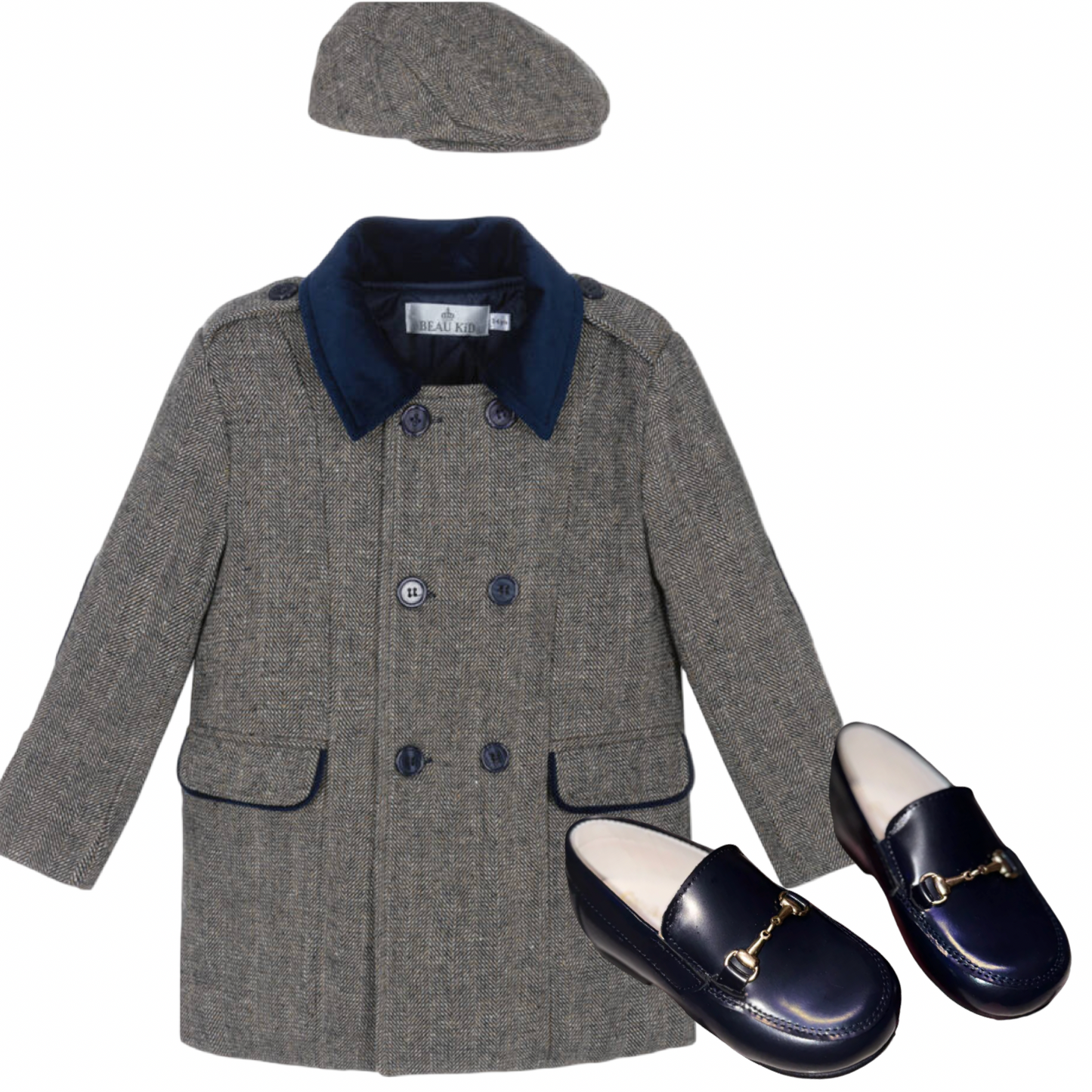 Beau Kid New season Tweed coat & paddy hat preorder now