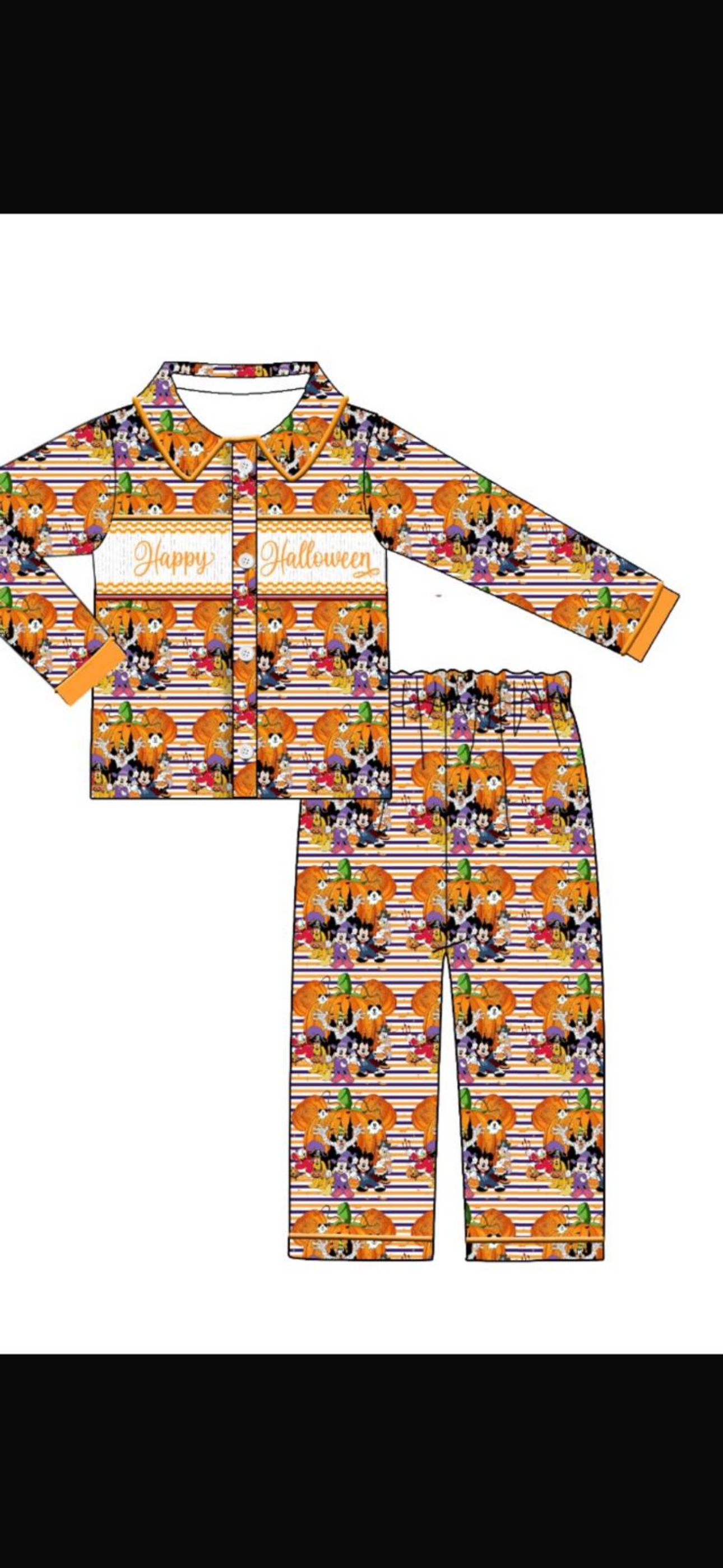 Boys mickey Mouse Smock Halloween pyjamas