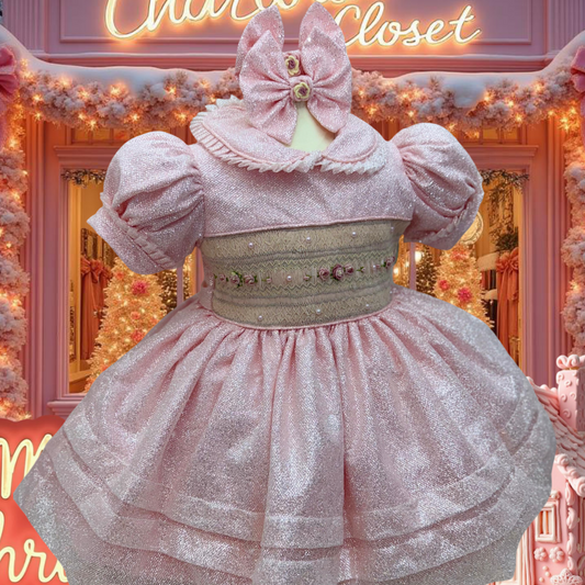 Pink Frosting 🧁 Smock dress 😍🛍️🩷luxury range 🩷preorder