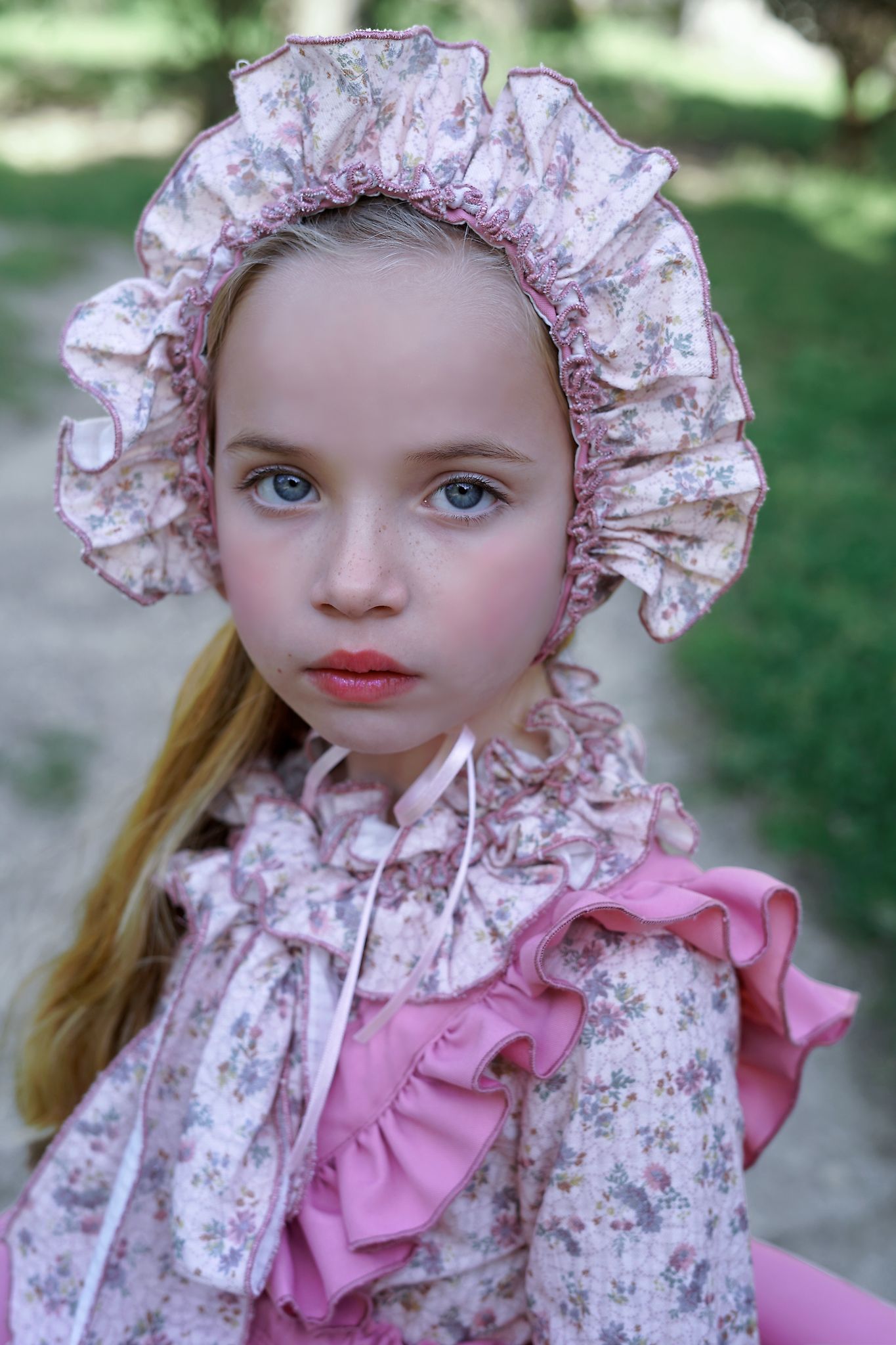 The pink floral Dress handmade Spanish Dress set preorder AW25