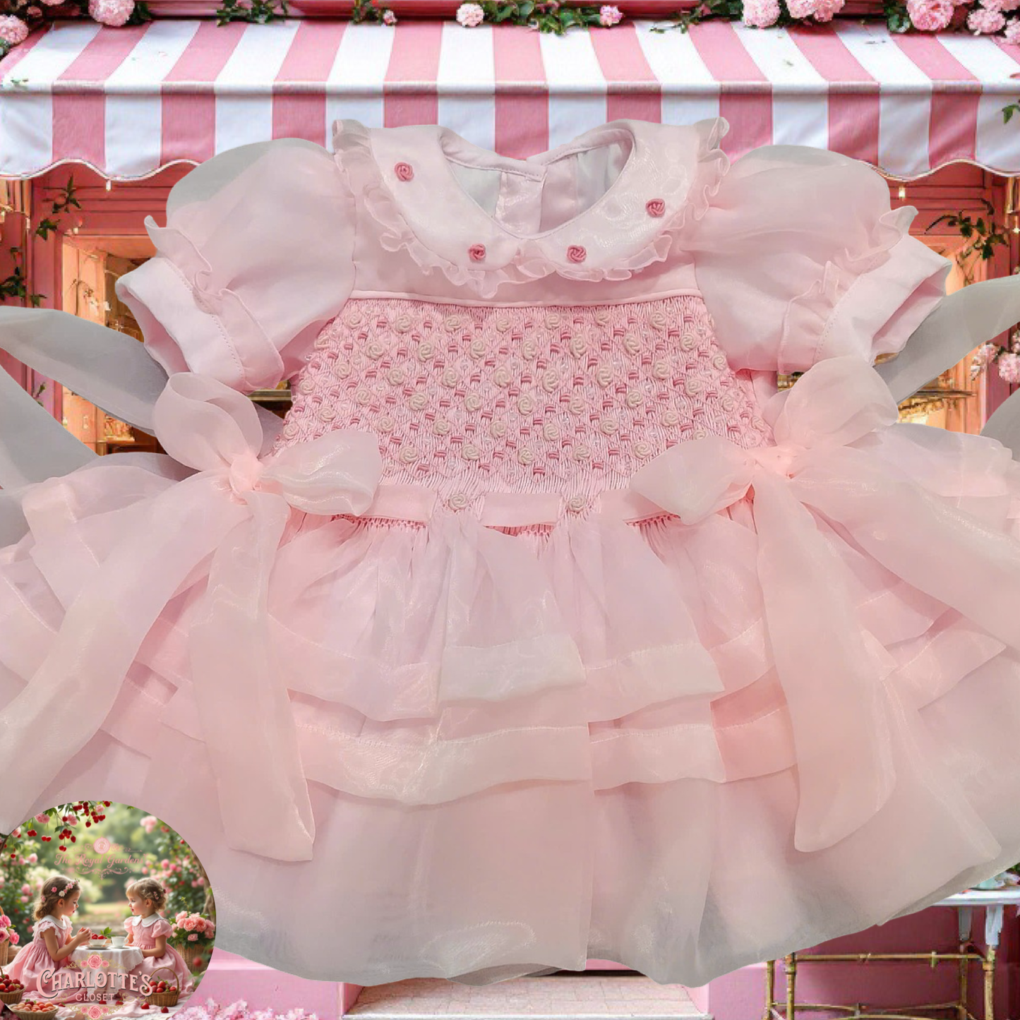 🍰Strawberry Cream 🍰 smock dress