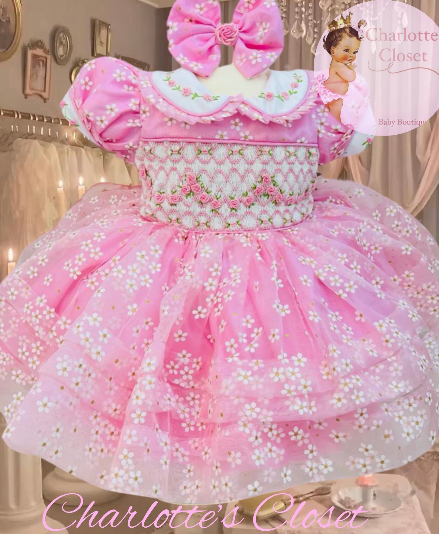 Pink Princess Daisy Smock πΈπ