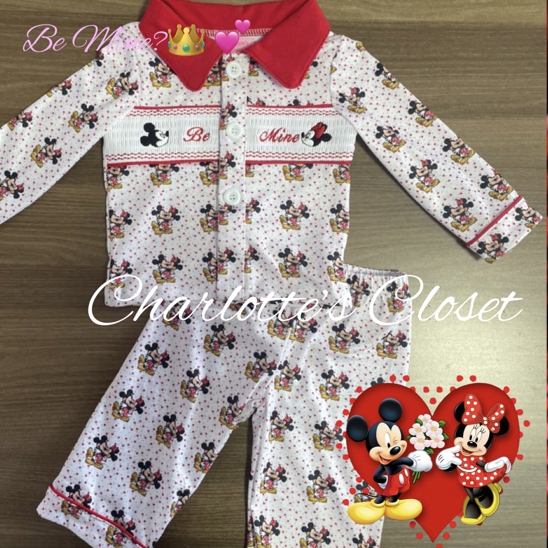 Boy smock Mickey Mouse pjs