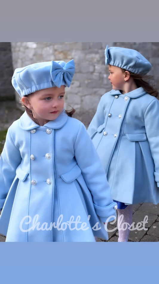 Girls baby Blue coat & Matching hat 💙instock new season beau kid