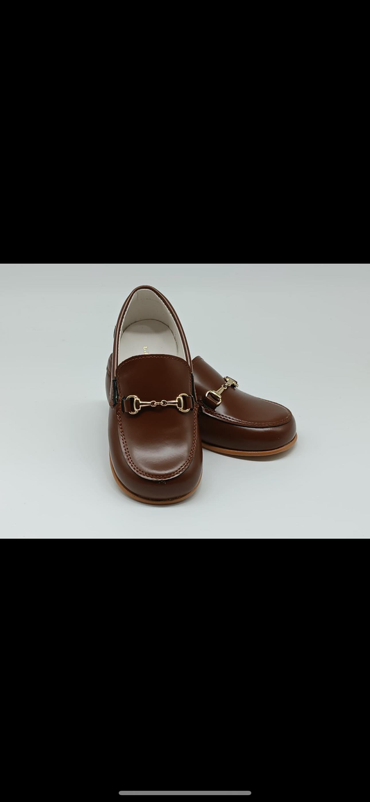 Boys Tan GG inspired loafers preorder