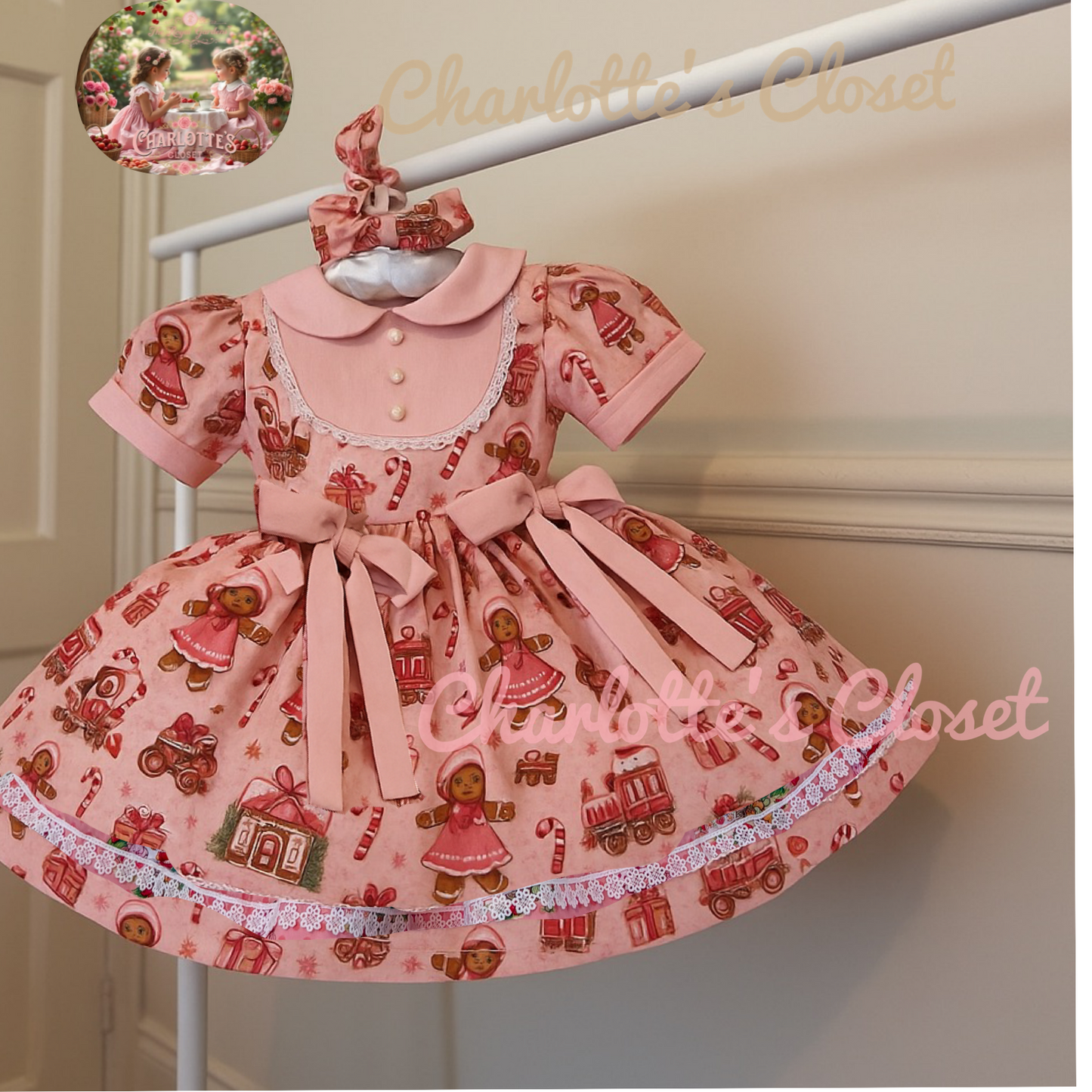 Pink gingerbread classic dress 💕🍪preorder