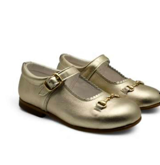 Gold GG Leather maryjanes