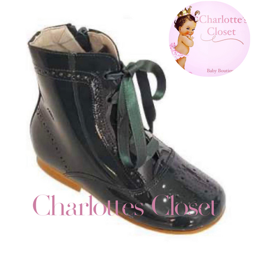 Girls Bambi Boots emerald green