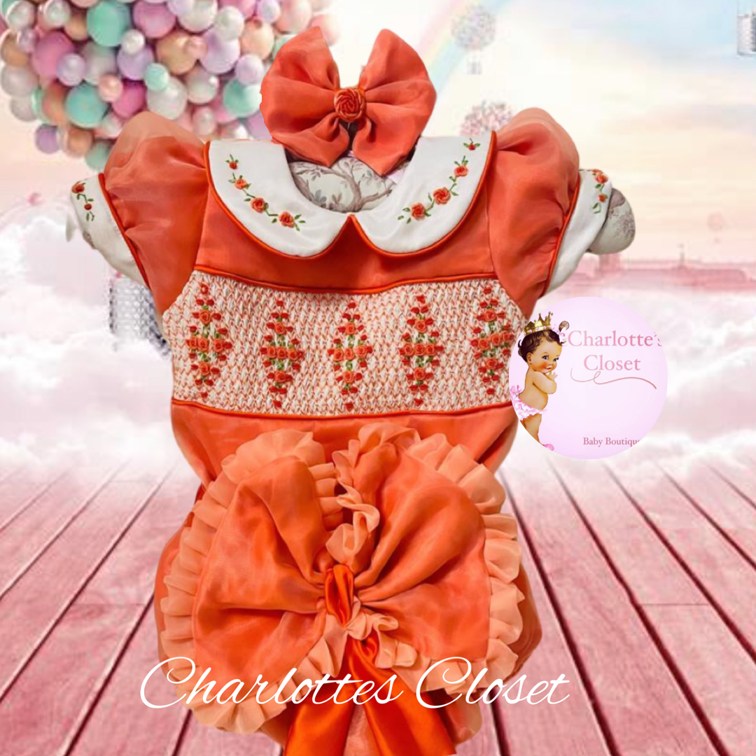 Peachy dream Smock romper 🍑