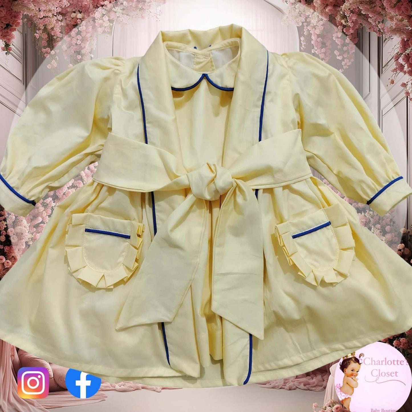 Girls lemon & blue night set ππ