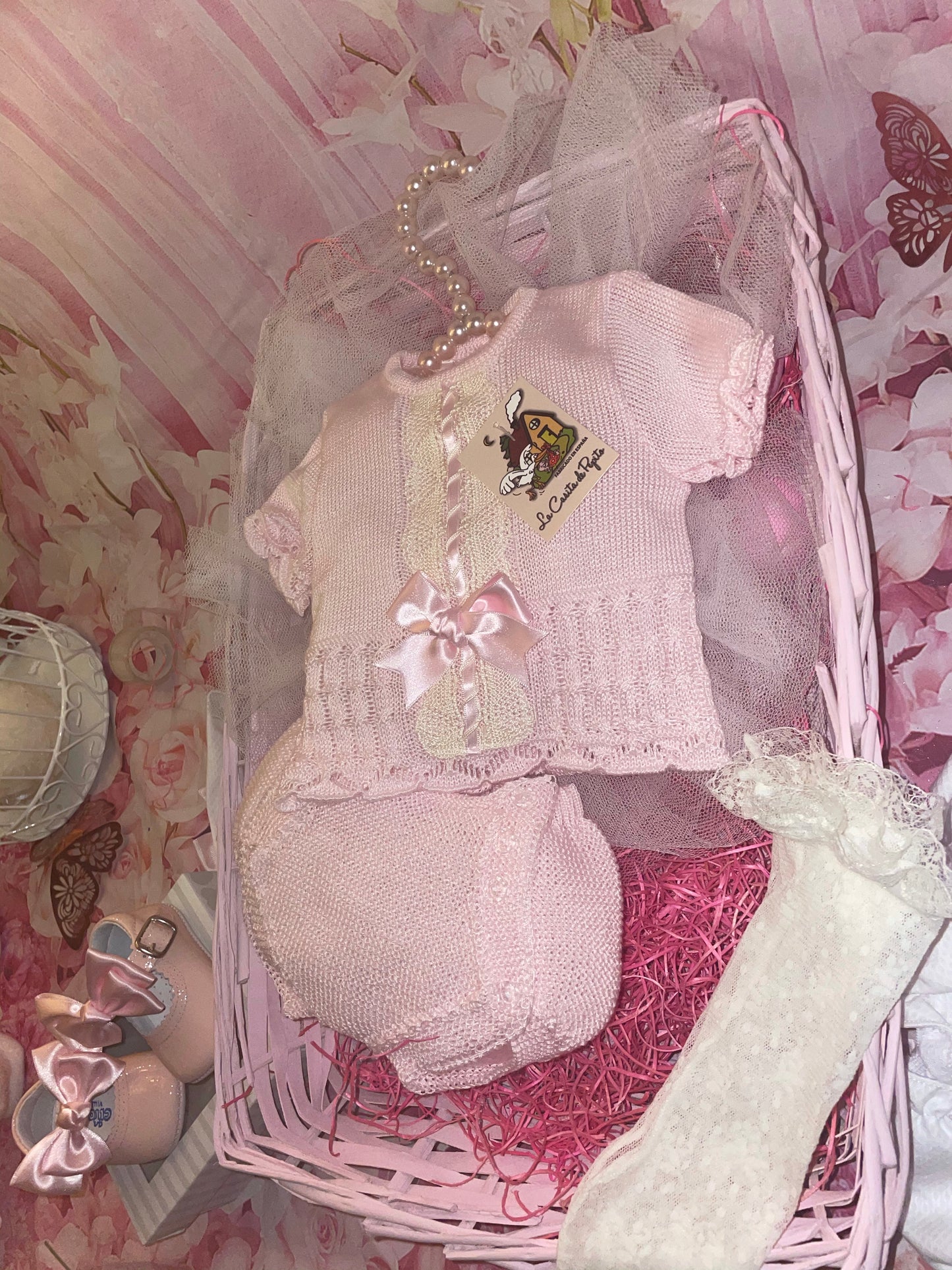 Knitted Two piece Spanish newborn set