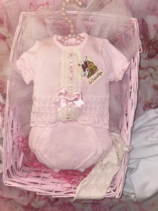 Knitted Two piece Spanish newborn set