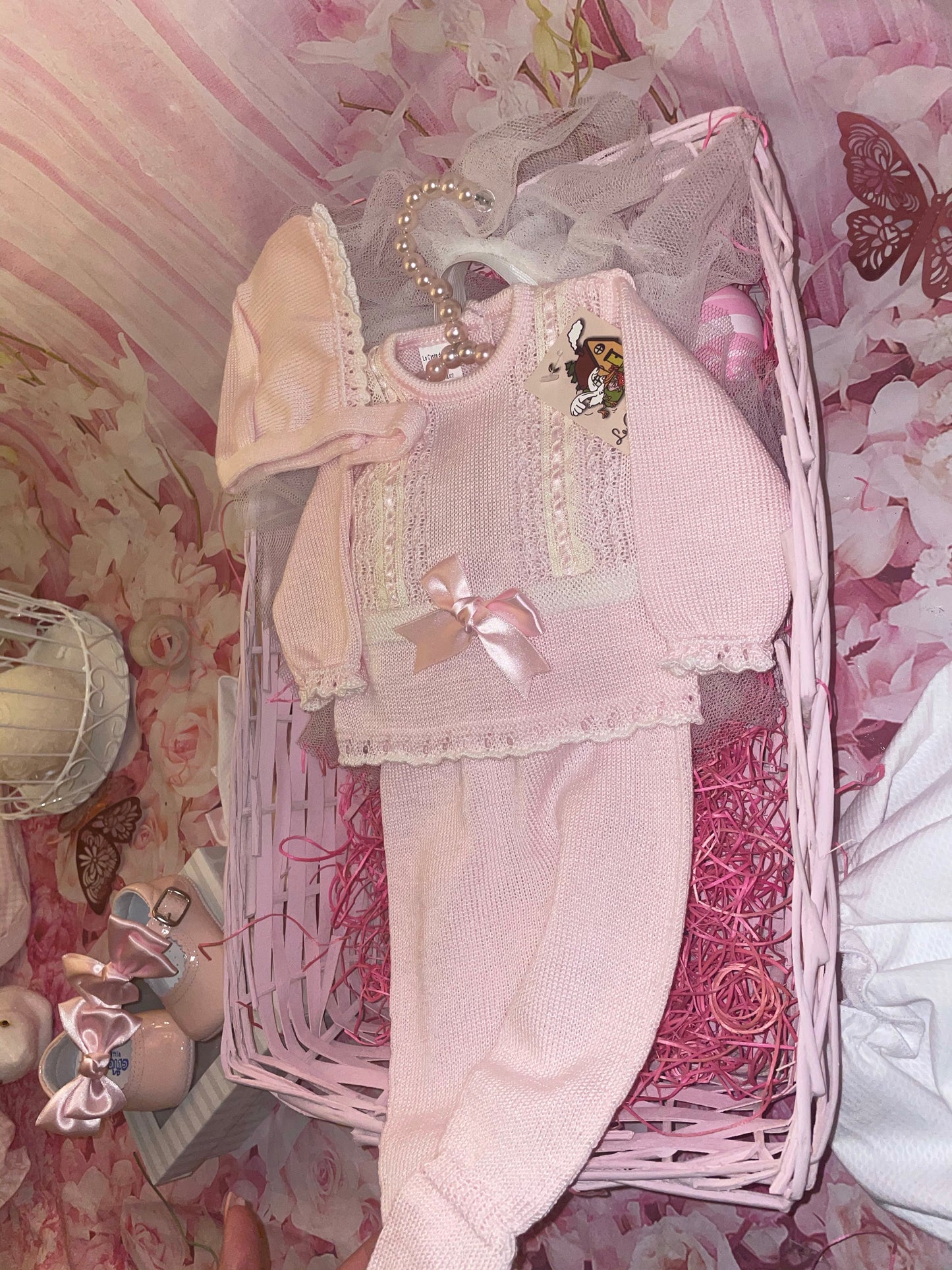 Pink knitted 3 piece Set