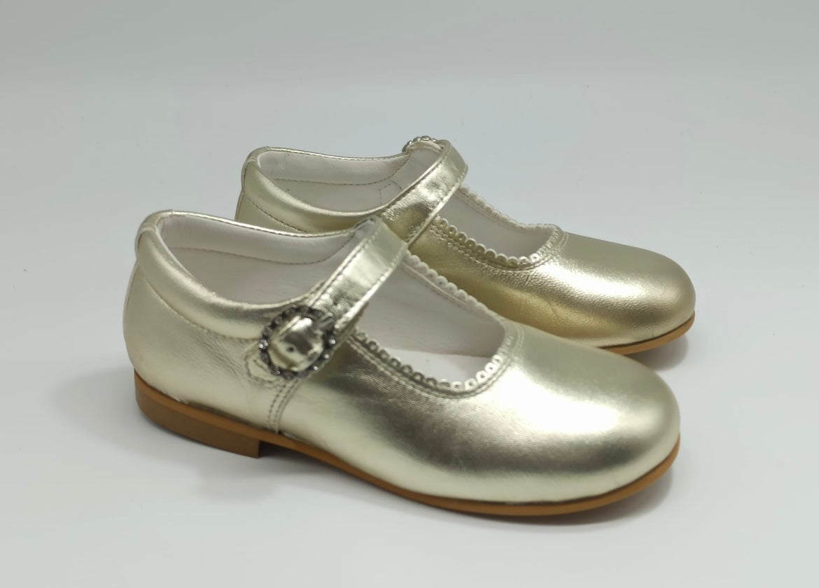 Girls gold mary discount janes