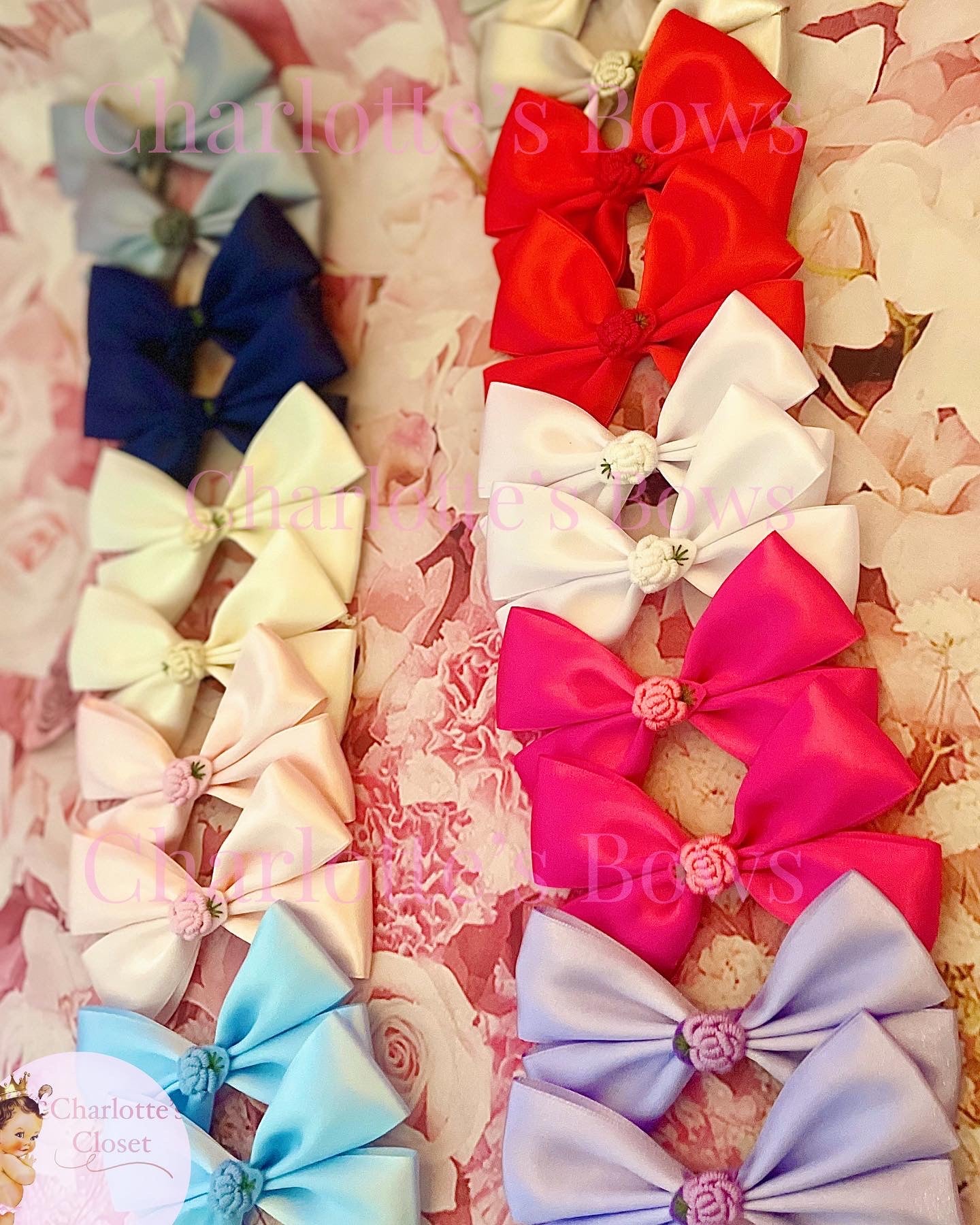 Hand embroidered Bows