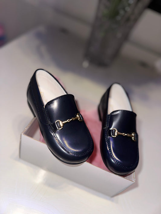 Boys navy GG inspired loafers preorder closed 10 th of Sep