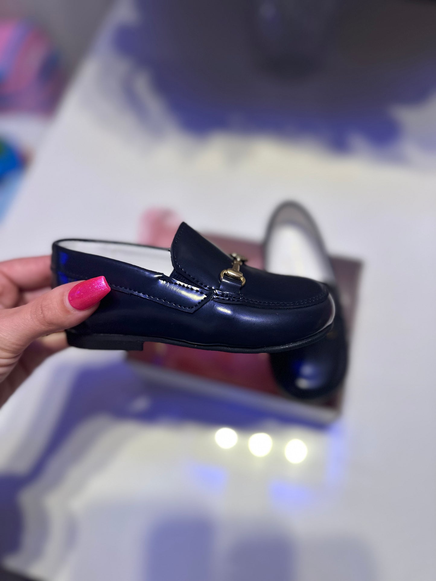 Boys navy GG inspired loafers preorder closed 10 th of Sep