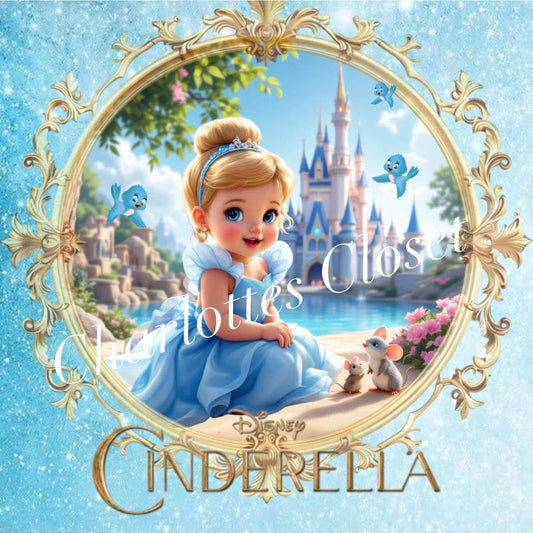 Disney Cinderella smock pjs instock c 👑🩵