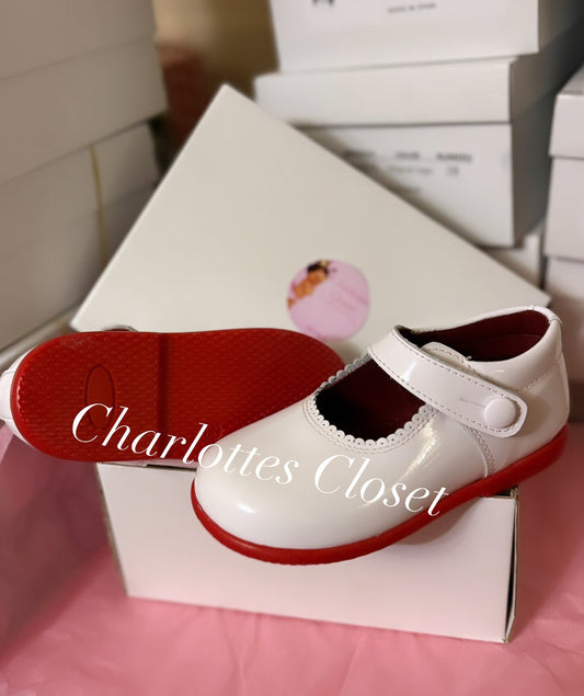 Charlottes Closet Red bottom , hardsole Maryjanes ❤️ instock white