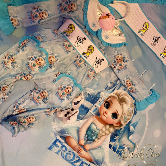 Princess Elsa Babygrow smock set frozen ❄️❄️⛄️❄️