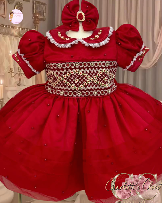 Red Pearl luxury Dress preorder ❤️