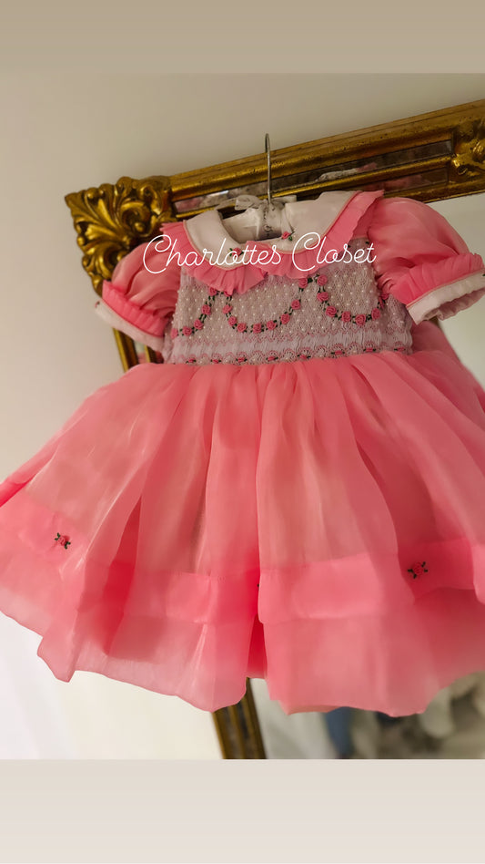 Pink Organza smock