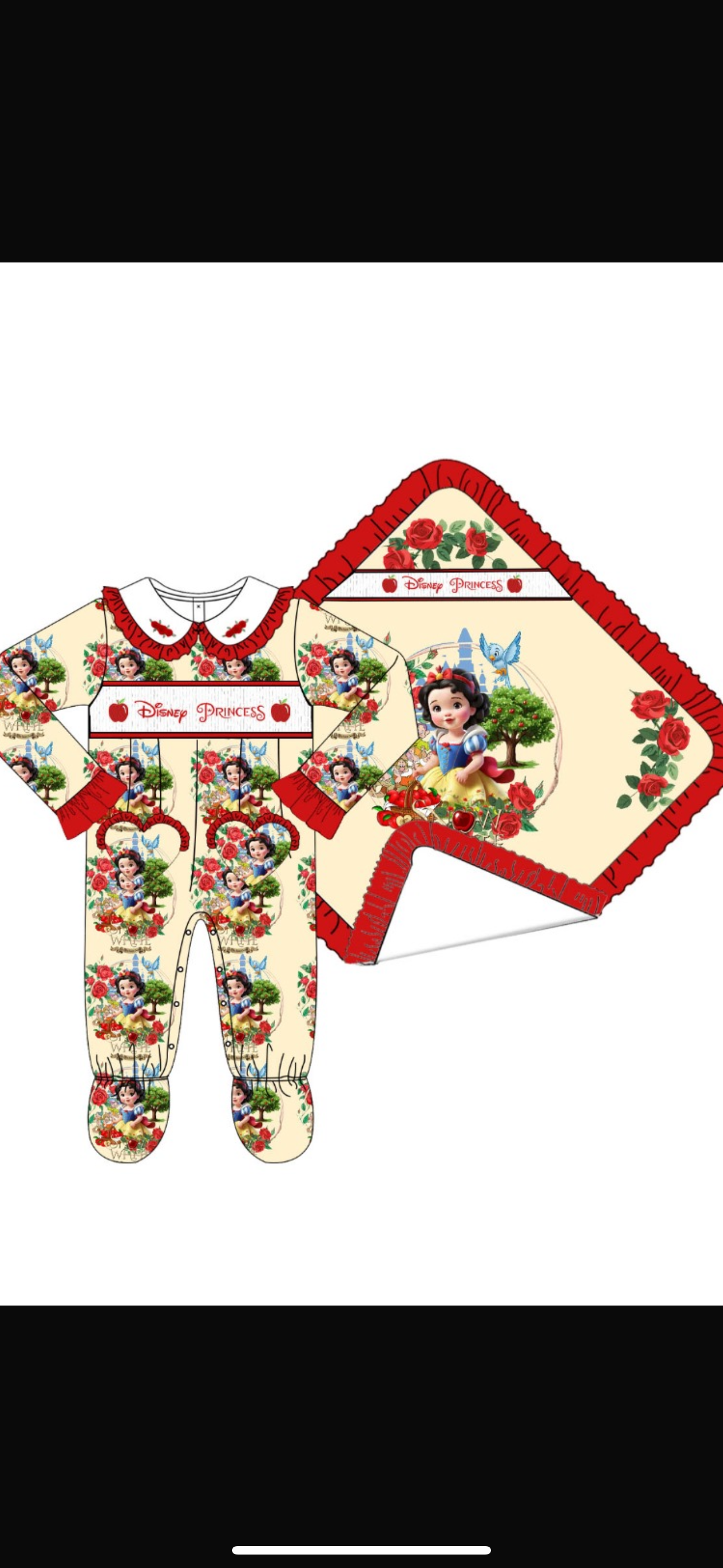 Princess Snow White smock Babygrow set instock  🍎🍎🍎