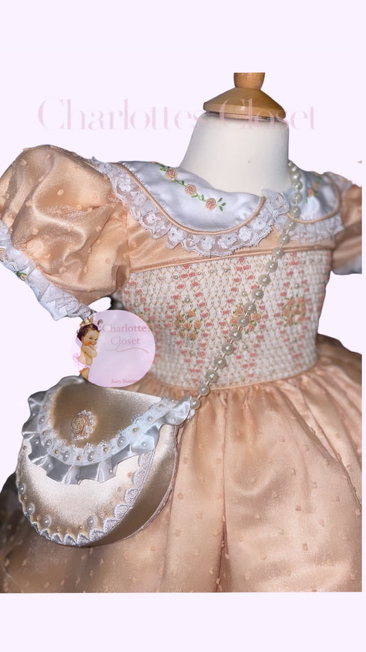 The vintage doll peach smock Dress