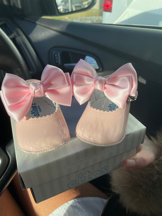 Pink baby pram shoes Citos